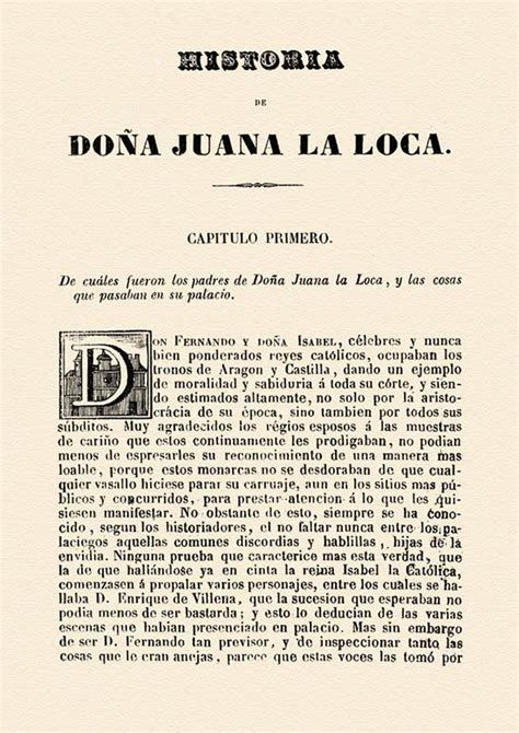 Historia De La C Lebre Reina De Espa A Do A Juana Llamada Vulgarmente