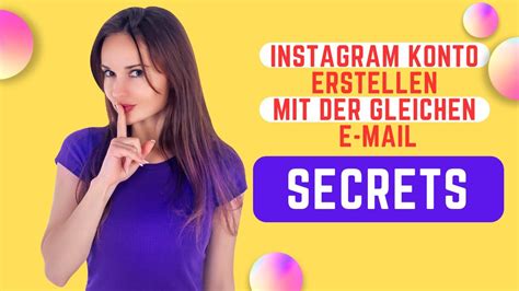 Instagram Konto Erstellen Mit Der Gleichen E Mai Adresse YouTube