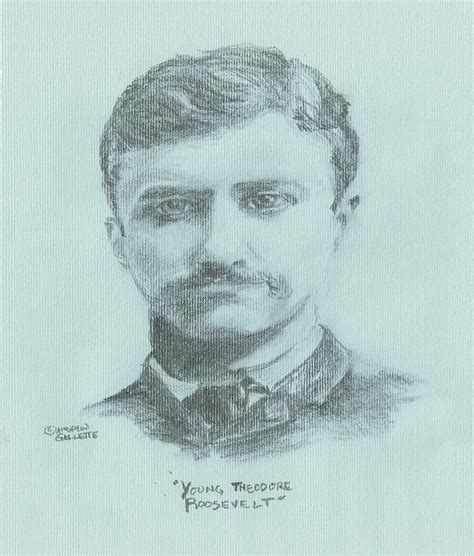 Young Theodore Roosevelt Drawing By Andrew Gillette Fine Art America