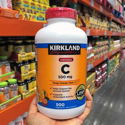 Viên nhai mềm bổ sung vitamin C Kirkland Chewable C 500mg 500 viên