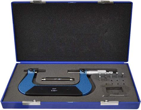 Thread Micrometer Kit 60 Degree 4 Anvils 0001 Graduation Ratchet