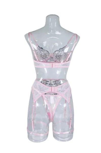 Dropship Sexy Lingerie Women Sexy Embroidery Lace Three Points With Cutout Seductive Set To Sell