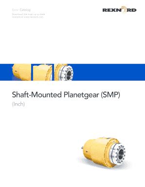 Fillable Online Shaft Mounted Planetgear SMP Rexnord Corporation Fax