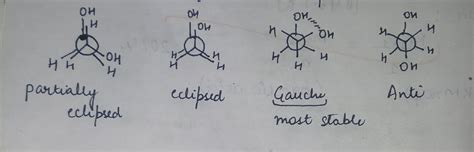 How To Draw The Most Stable Conformer For Ethylene Glycol Chemistry