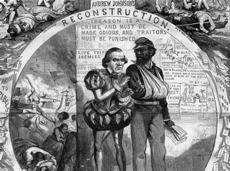 Reconstruction Political Cartoon Andrew Johnson