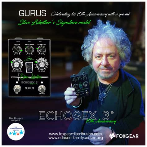 Gurus Echosex Steve Lukather Tap Tempo Delay High Voltage Preamp