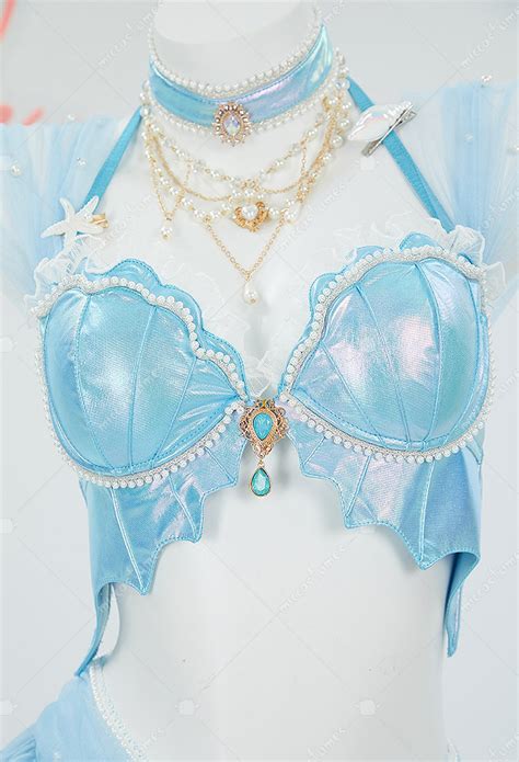 Women Pm Derivative Sexy Lingerie Set Short Top And Thong With Skirt Hem And Necklace Cosplay