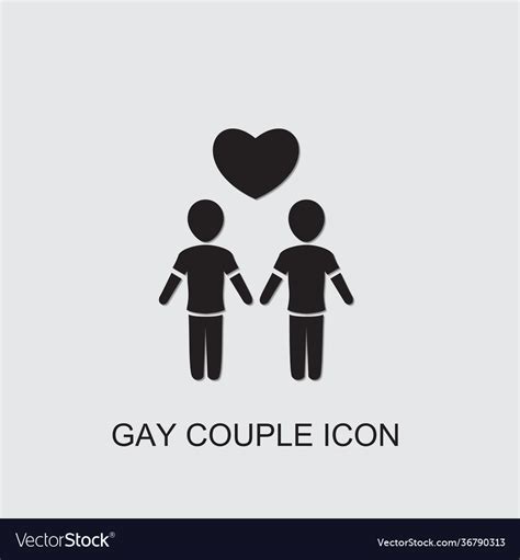 Gay Couple Icon Royalty Free Vector Image Vectorstock