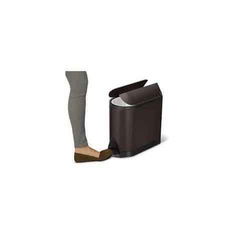 Simplehuman Slim Design Steel Bin 10L Pedal Operated Dark Bronze Steel