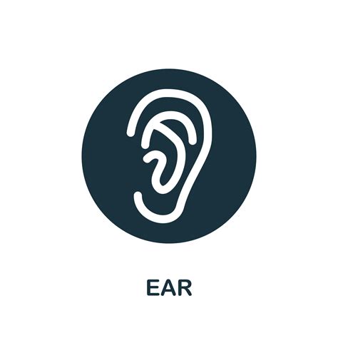 ear icon simple element  internal organs collection creative ear
