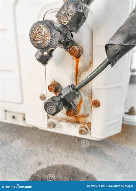 Humid Leaking Pipe of a Central Air Conditioning System and Cold Water