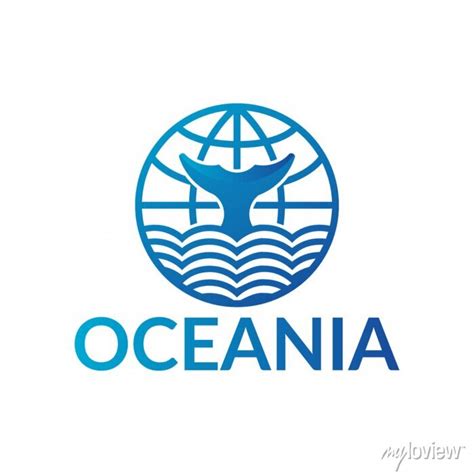 This is a oceania logo concept, you can use "lato" font for this • wall stickers earth, wildlife ...