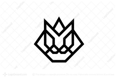polygonal lion logo