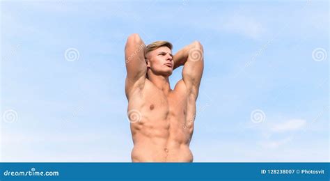 Torso Attractive Body Strong Muscles Emphasize Masculinity Sexuality Man Muscular Chest Naked