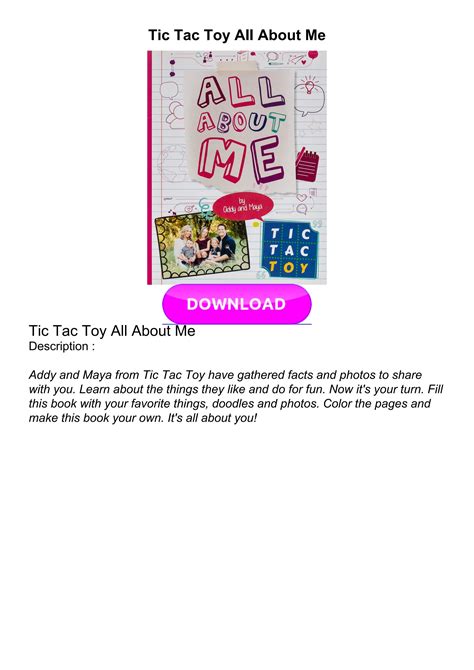 Read⚡ Pdf Tic Tac Toy All About Me By Harpselmanbv Issuu