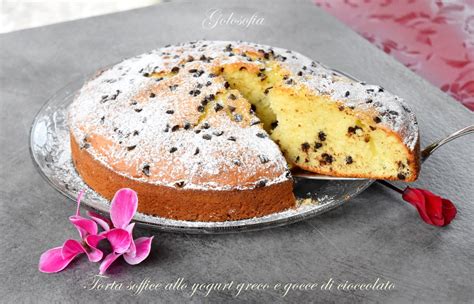 Torta Soffice Allo Yogurt Greco E Gocce Di Cioccolato Buonissima E