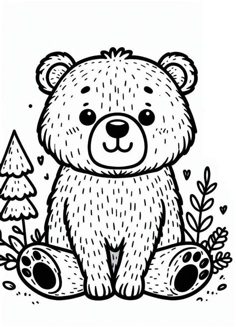 Coloriage Ourson Souriant Télécharger Et Imprimer Gratuit Sur