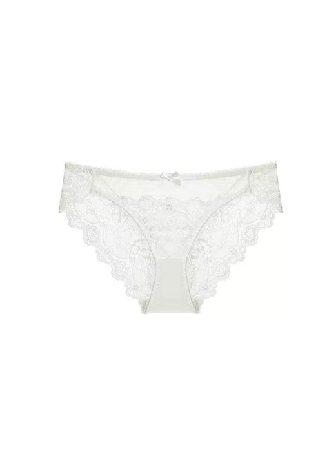 ZITIQUE Glamorous Lace Lingerie Set Bra And Panty White Buy ZITIQUE Online ZALORA
