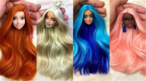 Amazing Barbie Hair Color Transformations Barbie Hair Color And Style