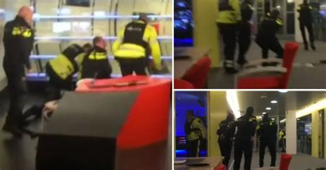 Dramatic Footage Shows Gunman S Arrest After He Burst Into Dutch Tv