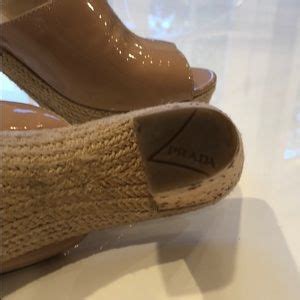 Prada Shoes Prada Nude Patent Leather Platform Shoes Poshmark