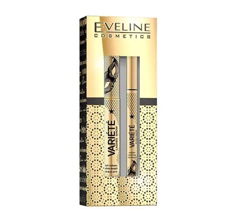 eveline variete zestaw prezentowy tusz do rzęs + wodoodporny eyeliner ...