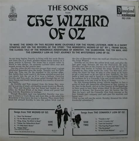 The songs from the wizard of oz (plus songs about the scarecrow and the ...