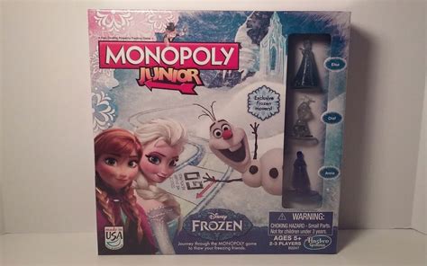 New Sealed Disney Frozen Monopoly Jr Game Edition Elsa Olaf Anna