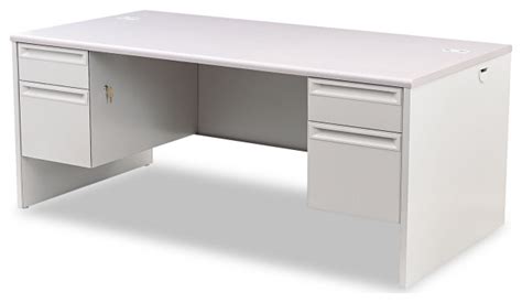 Hon 38000 Series Double Pedestal Desk 72 X 36 X 295 Light Gray