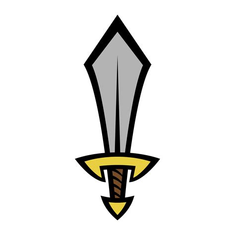 Metal Sword Vector Cartoon Icon 552351 Vector Art At Vecteezy