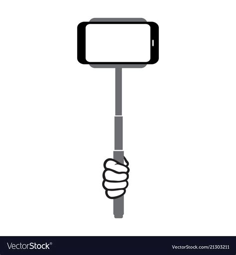 Selfie Stick Royalty Free Vector Image Vectorstock