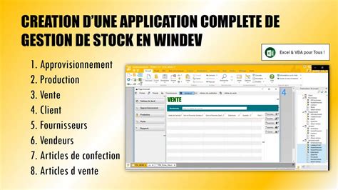 Application De Vente Et De Gestion De Stock Partie 1 Concevez En Windev De A à Z Votre Appli