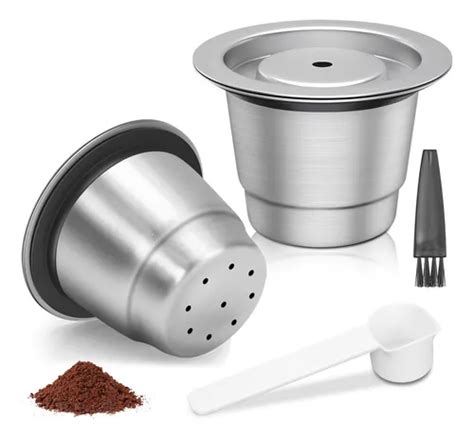 Capsula Nespresso Reutilizavel - Cápsula Nespresso Reutilizável Kit 2 Inox + Acessórios | MercadoLivre