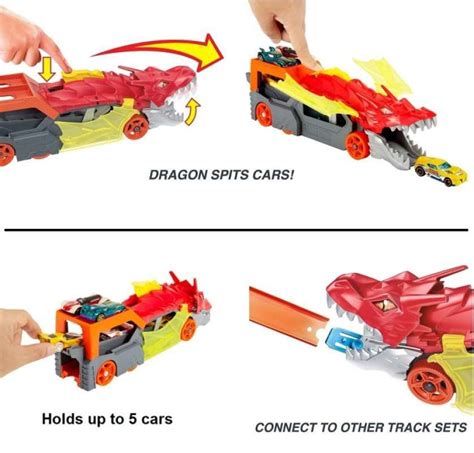 Promo Hotwheels City Dragon Launch Transporter Gtk Hot Wheels Mattel Diskon Di Seller