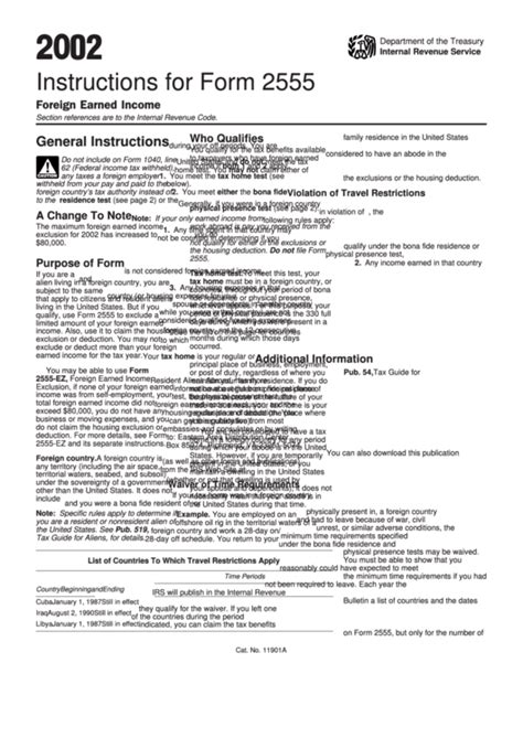 instructions  form  foreign earned income internal revenue