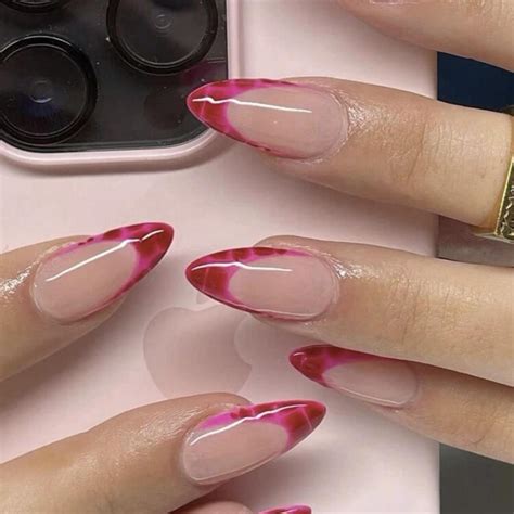 Gorgeous Small Length Stiletto Nude Hot Pink Snake Depop