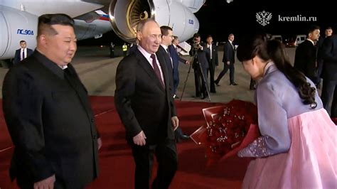 Vladimir Putin arrives in North Korea ahead of talks with Kim Jong-un