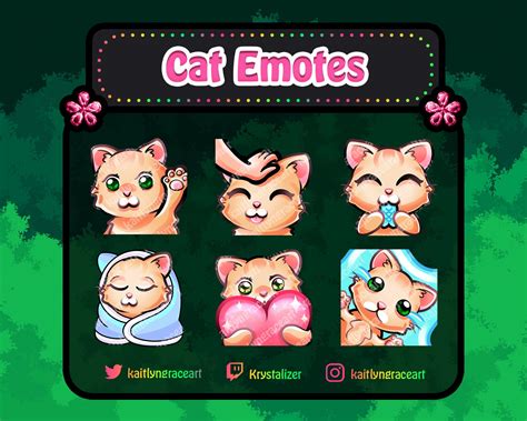 Twitch Emote Katzen Pack X Discord Sticker Emote Niedlich