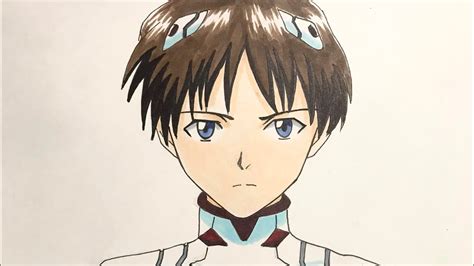 neon genesis evangelion ikari shinji drawing