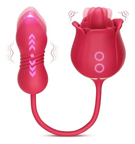 Vibrador Con Consolador Rose Sex Toy En Con Empujar Y L Cuotas sin interés