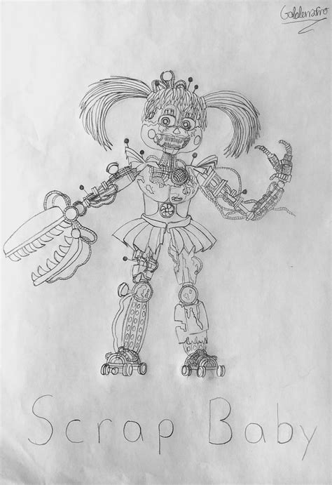 Scrap Baby Fnaf Coloring Pages