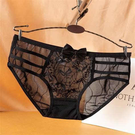 Culotte slip Sous vêtements transparents évidés pour femmes culottes sexy lingerie tentation
