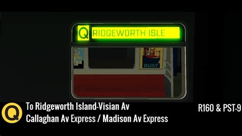 Roblox Pta Subway R160pst 9 Q Train Announcements To Ridgeworth Island Youtube