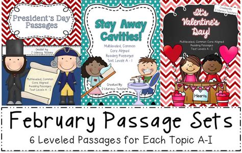 Leveled Reading Passages For February Valentine S Day President S Day