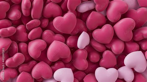 Multicolored Heart Background Valentine Wallpaper With Light Pink And