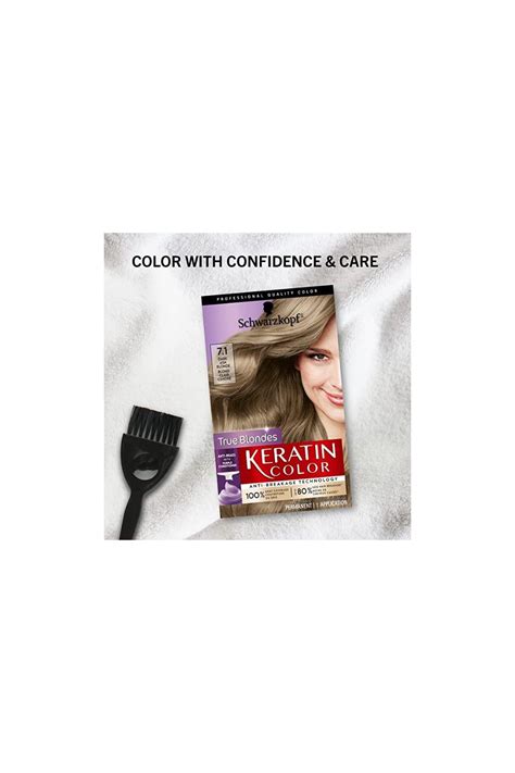 Schwarzkopf Keratin Color Permanent Hair Color Dark Ash Blonde Application Professionally