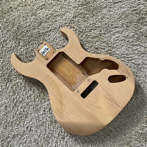 Solid Alder Wood Hh Guitar Unfinished Body Diy Project Reverb