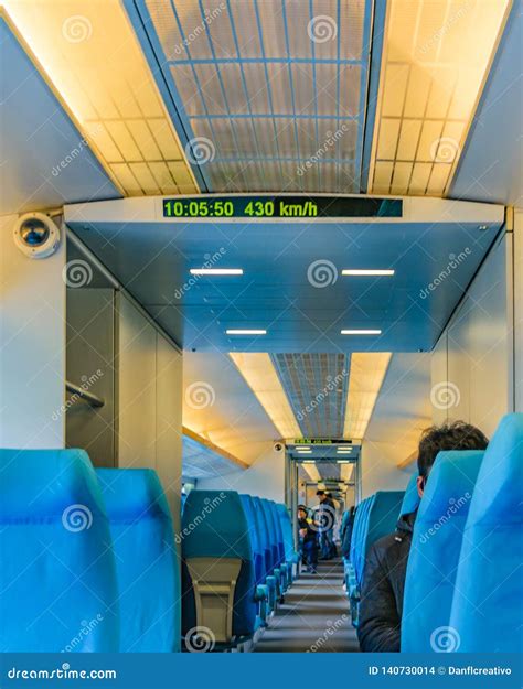 Maglev Train Interior View, Shanghai, China Editorial Stock Image