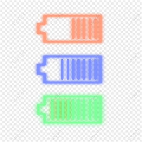 Mobile Phone Battery Symbol Ui Luminous Cartoon Communicationmobile