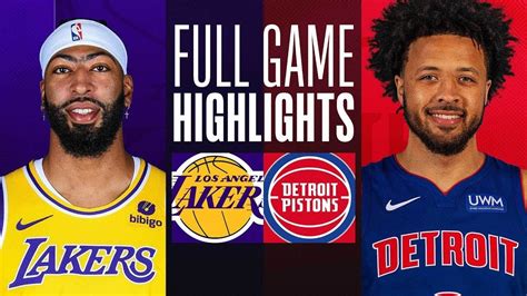 La Lakers Vs Detroit Pistons Full Game Highlights Nov Nba